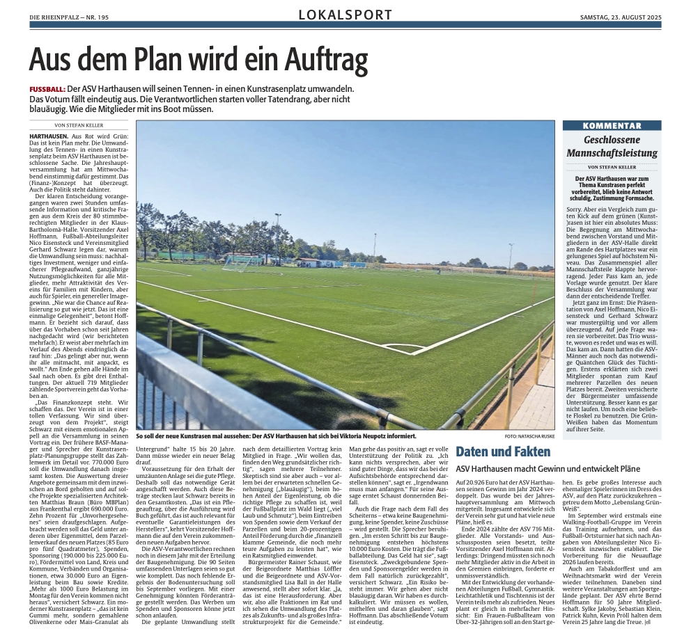 Aus dem Plan wird ein Auftrag